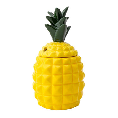 Verres BarConic® Tiki - Ananas en céramique avec couvercle - 20 onces