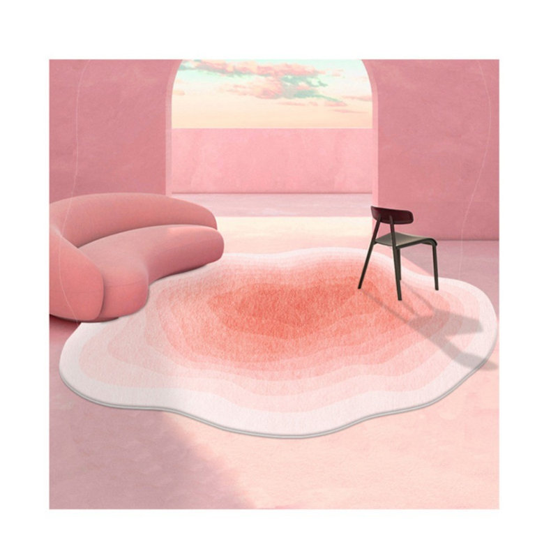 Alien Rugs，Cashmere Imitation Irregular Carpet Soft Fluffy Plush Anti-Slip Design Rugs Use for Living Room Bedroom Kitchen Entrance Floor Mat