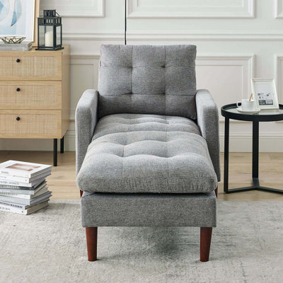 Canapé simple 31,5 "avec pieds en bois massif