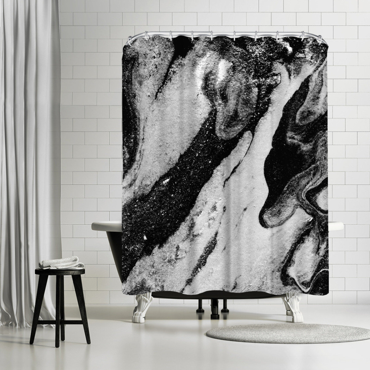 Willa Arlo Interiors Vantassel Abstract Shower Curtain & Reviews