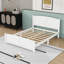 Lit plateforme en bois avec tête de lit et pieds de soutien-855042550-855042549