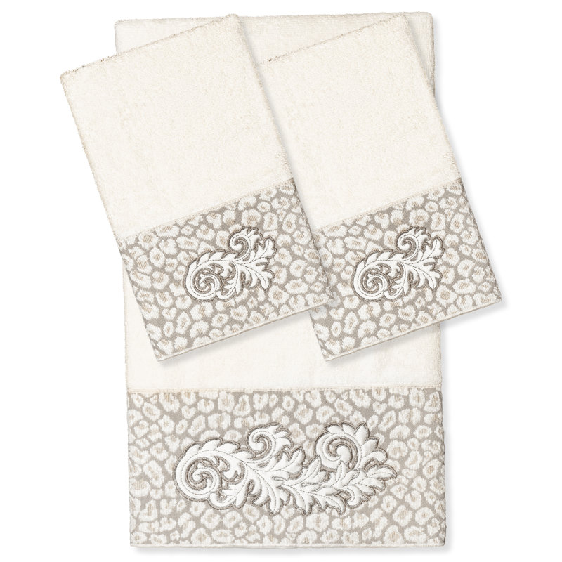  3 Piece Turkish Cotton Towel Set, Cream