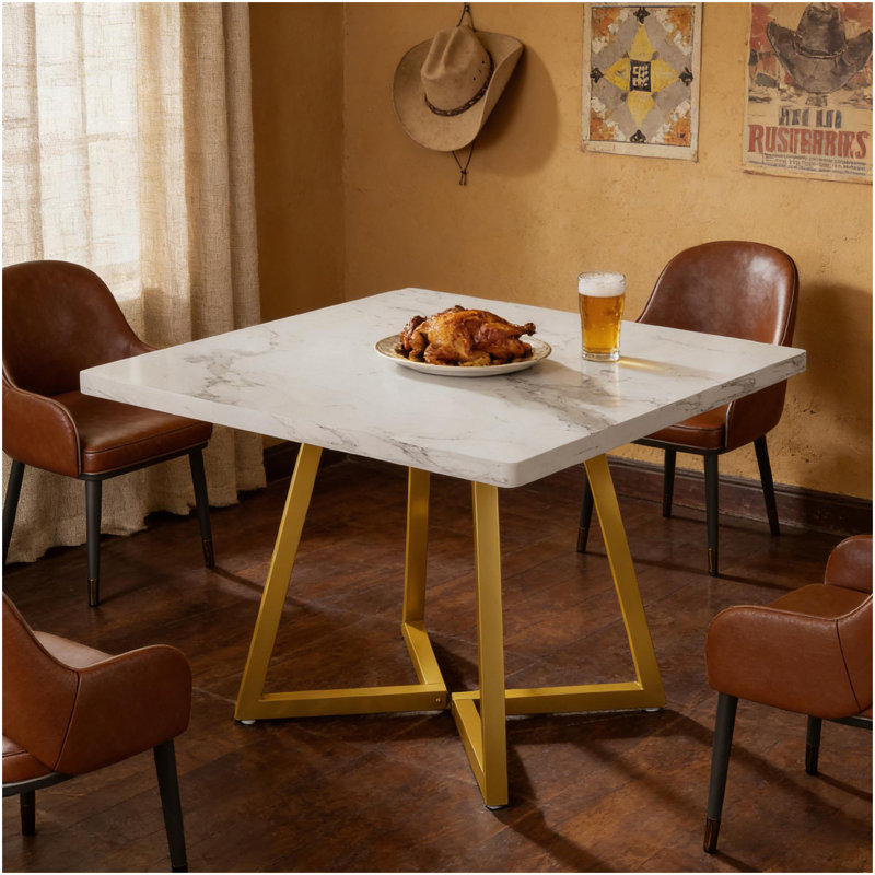 Table basse rétro, table de salle à manger carrée, table de cuisine (table seulement)