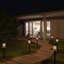 Tête de lanterne câblée 1 lumière H 17 po Inlight avec fini noir et bois de grange Inlight