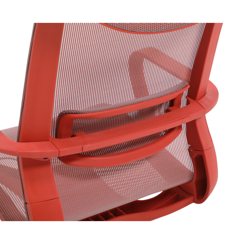 Ergonomic Swivel Mesh Home Office Chairs With Wheels, Adjustable Backrest, Seat Height, And Tilt Function, Rouge