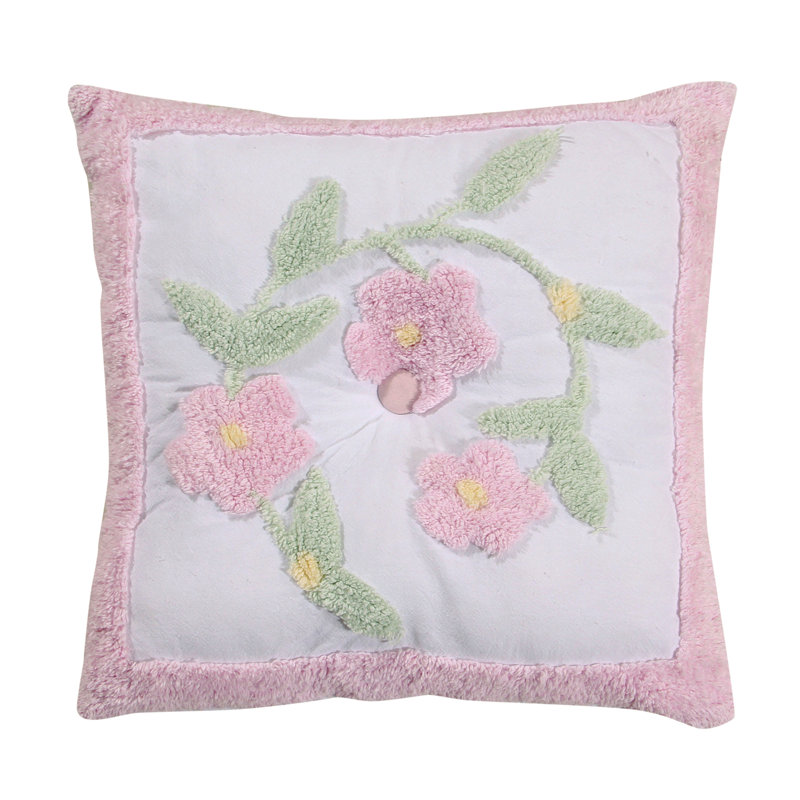 Bloomfield Square 100% Cotton Pillow Cover & Insert, Rose