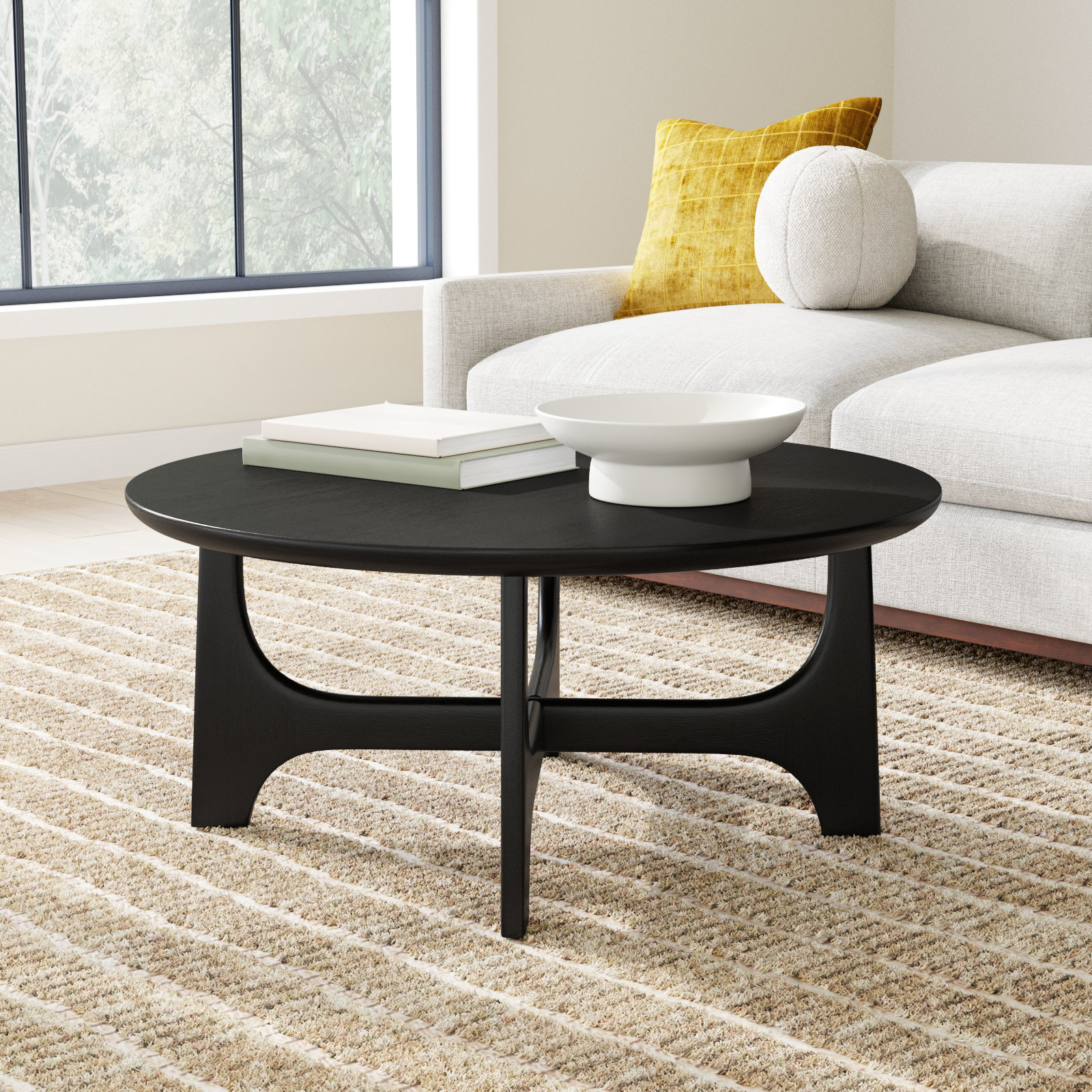 Single Coffee Table, Matte Black