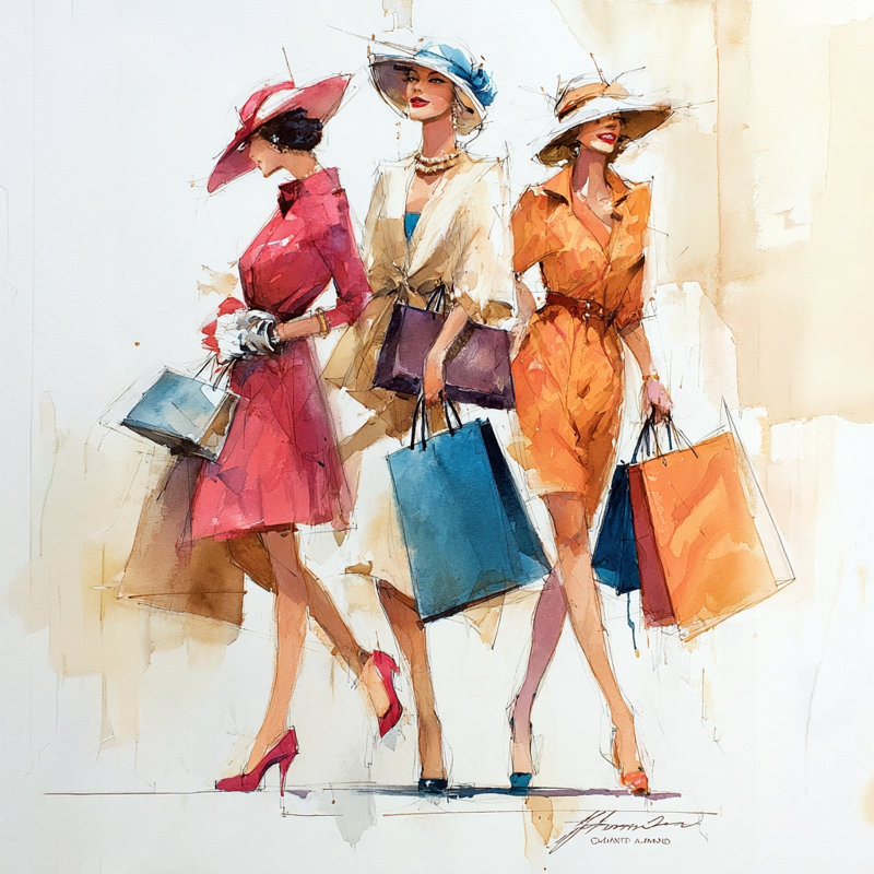 Art mural sur toile Elegant Hat Walk, l 40 po x H 40 po x P 1,5 po