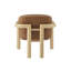 Fauteuil d'appoint rembourré moderne en similicuir avec cadre en bois naturel 1pc-130670387