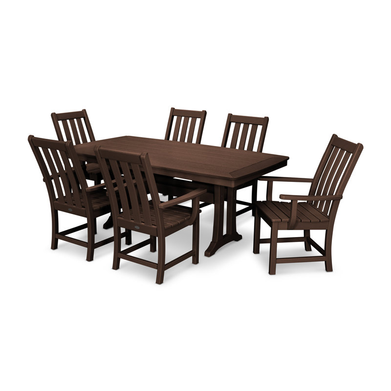 Vineyard 7-Piece Arm Chair Dining Set, Mahogany