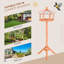 Baronville Wooden Bird Table Free Standing Feeder Garden Birdhouse Φ40x113cm