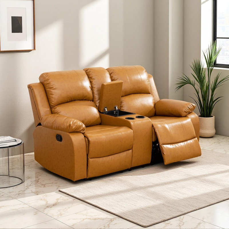 Causeuse inclinable manuelle 68 ", Gingembre gingembre