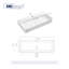 Lavabo de salle de bain mural rectangulaire en porcelaine vitreuse avec trop-plein 35,5 "x P 16,5" Turner
