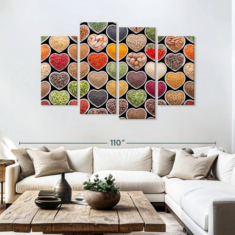 Yarlin Heart Spice Collection, 54" H x 84" W