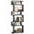 6-tier Storage Bookshelf S-shaped Geometric Bookcase With Anti-toppling Kits-1247895049