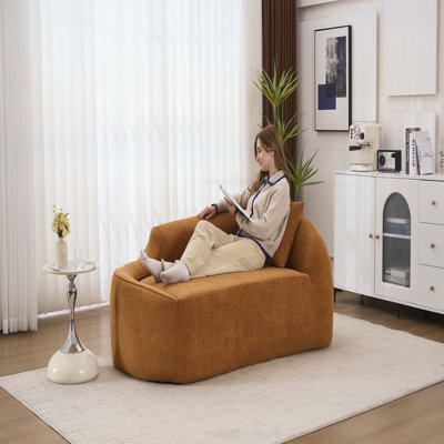 Chaise longue moderne, causeuse avec canapé-lit à siège profond et 1 oreiller pour le salon, la chambre à coucher et un appartement