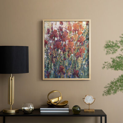 Sunlit Flowers II Framed Print - Solid Wood