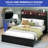 Diamond Rustic Upholstered Platform Bed-746248917-746248918