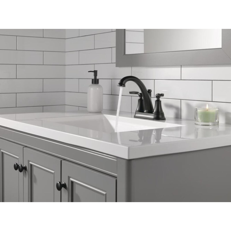 Centerset Bathroom Faucet with Drain Assembly