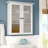 Jaeden Removable Two-Door Wall Cabinet with Water-Textured Glass and Adjustable Shelves-106209695