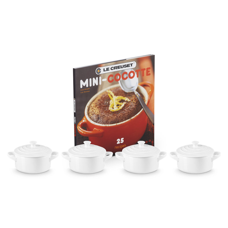 Le Creuset Soneware Mini Round Cocotte Set, 8oz. Each - White