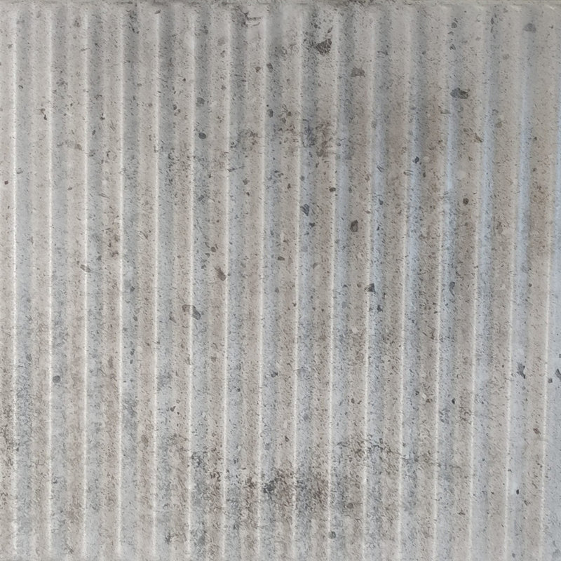Concrete Gray Corrugated Polystyrene Glue-Up Ceiling Tile