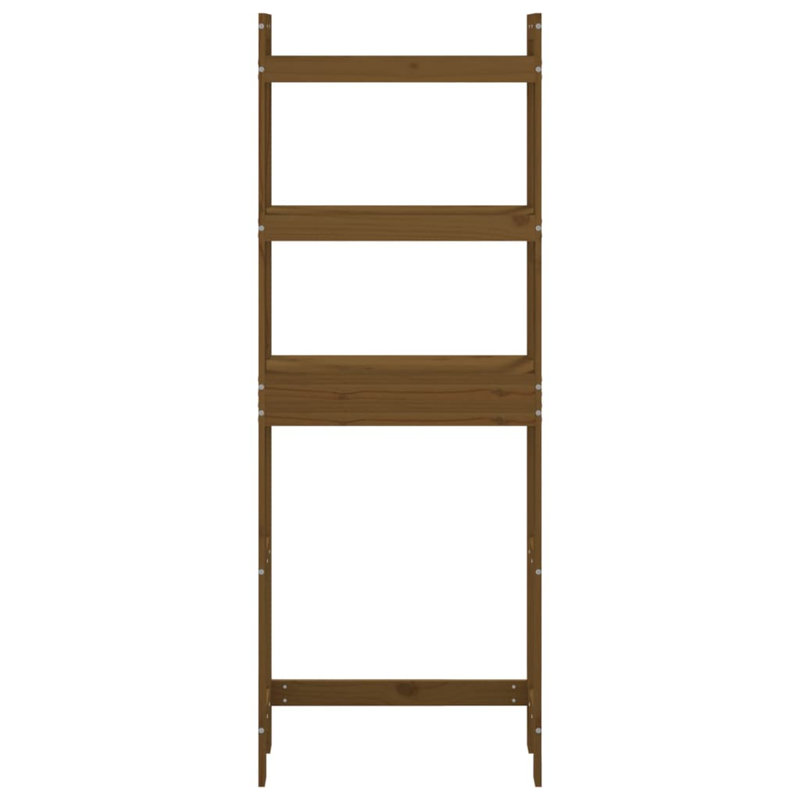 Alarice Solid Wood Bathroom Shelves, Walnut