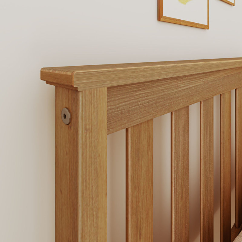 Bolin Kids Solid Wood Platform Bed, Twin, Pecan
