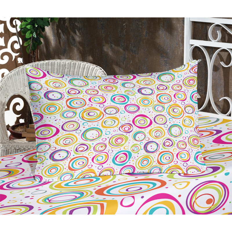 Multicolore drap-housse et coussin décoratif Ambesonne, Ensemble de draps pour très grand lit californien