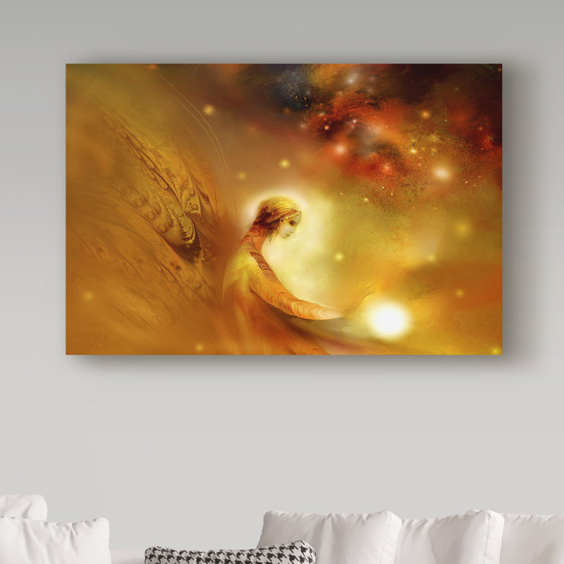 «Angel Golden» par Juriel, impression sur toile tendue, H 12 po x l 19 po