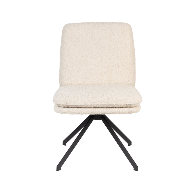 Chaise d'appoint rembourrée blanche Tyler