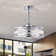 Ahnika 26 Inch Silver Chrome Finish 6 Light, 3 Blade Ceiling Fan with Remote