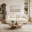 Canapé surdimensionné à deux places moderne avec 2 poufs, coussin lombaire et coussins décoratifs-1709218708