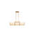 Orleans 5-Light Linear Chandelier in Distressed Gold