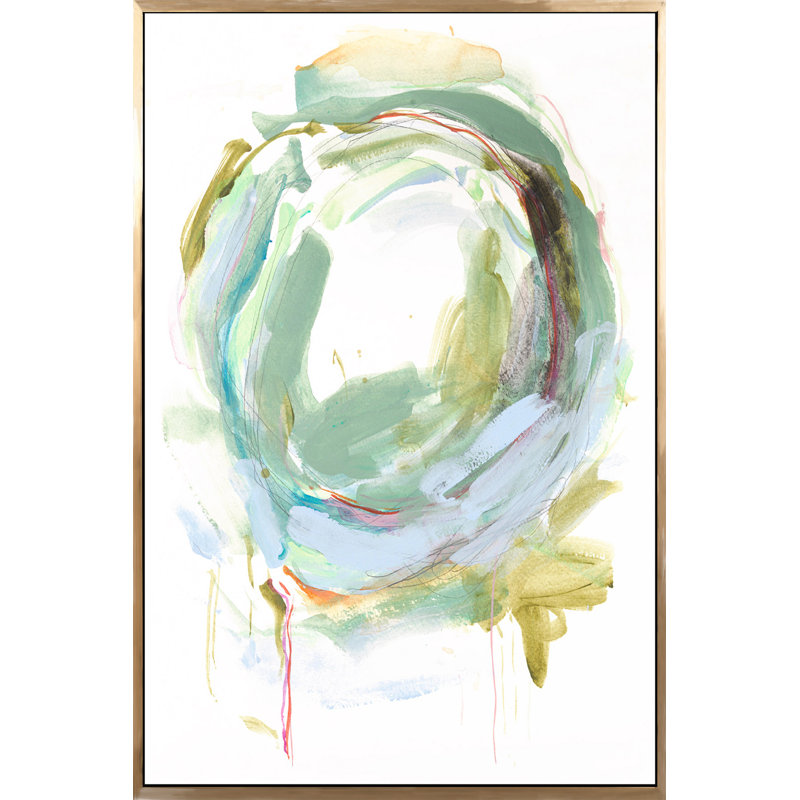 Circular CONCLUTIONS I - Peinture sur toile, Encadrement doré