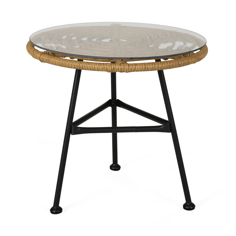 Side Table With Fashionable Look Weave