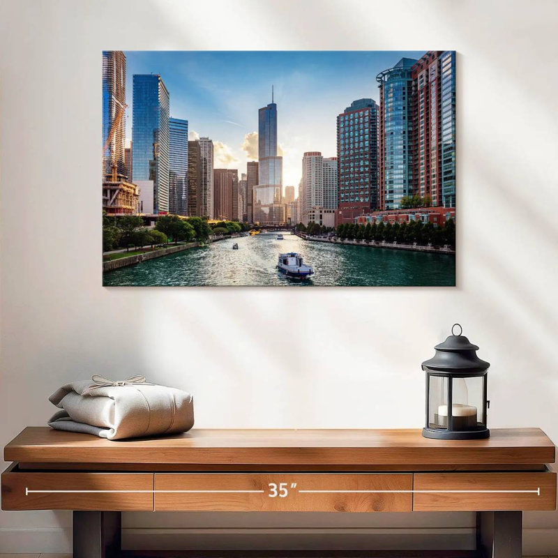 Sirci Chicago Riverscape, H 16 po x l 24 po