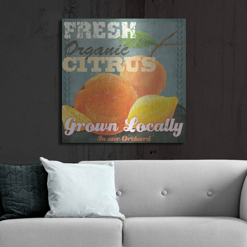  «Citrus 2» par Fiona Stokes-Gilbert, art mural en métal, 36 po x 36 po, H 36 po x l 36 po