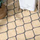 Tiles Navy Handwoven Jute Rug