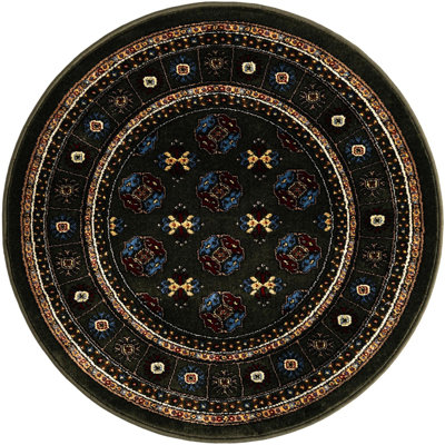 Tapis traditionnel Hinshaw vert foncé