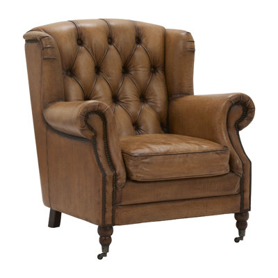 ARMCHAIR IN ANTIQUED BUFFALO