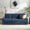 Canapé en tissu velours côtelé 83,86 po, canapé moderne à 3 places (coussins non inclus)