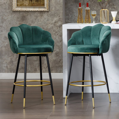 Olvina Swivel 29'' Tall Bar Stools & Counter Stools -  Everly Quinn, 6D6CFECAA4CB4D53B956E472CE61FF61