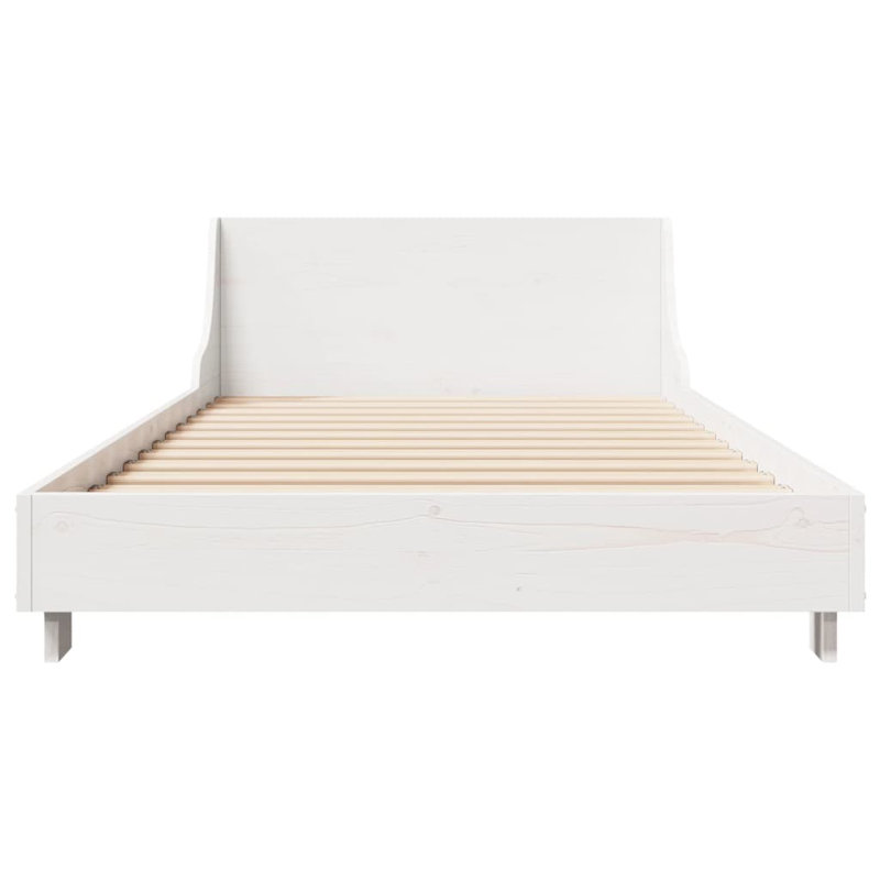 Solid Wood Bed, Small Single (2'6), White