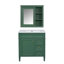 Ensemble de meuble-lavabo autoportant 30 po avec lavabo supérieur, meuble-lavabo moderne avec 2 tiroirs et tiroir basculant, meuble-lavabo autoportant avec miroir et meuble-lavabo simple