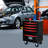 Multifunctional 5 Rolling Tool Cart - Metal Construction Black&Red 4" For Workshop