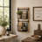 Hatten Metal 2 Slots Decorative Black Magazine Rack Holder with Suspended Baskets