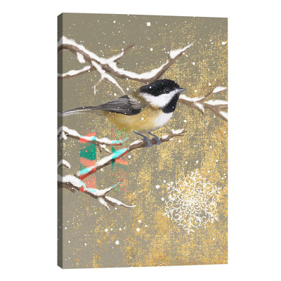 Chickadee 1 Piece Wrapped Canvas Wall Art