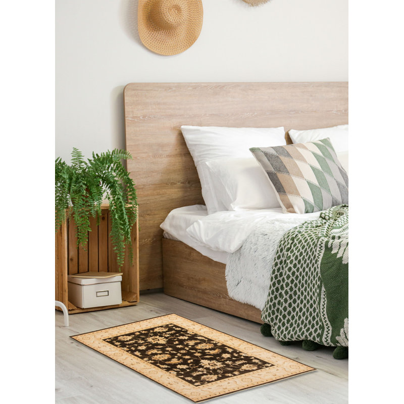 Tapis noir 104 cm x 147 cm