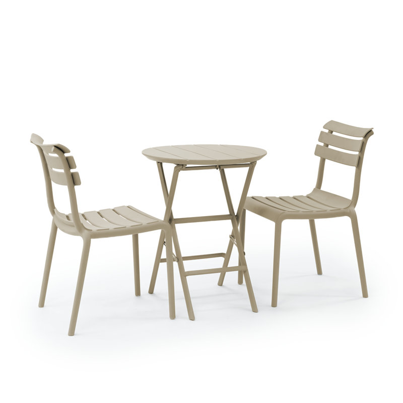 Ensemble bistro rond 2 personnes Centerville, Taupe